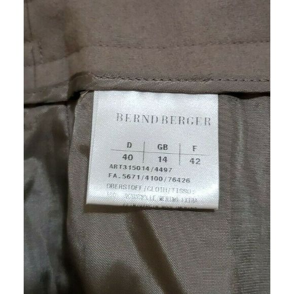 Bernd Berger Mid Rise Wool Pants Trousers - Picture 4 of 4